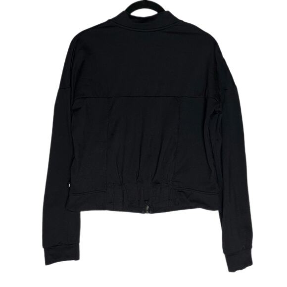 Fabletics Cropped Zip Up Attis Bomber Jacket Women's Size XS black - Picture 3 of 16